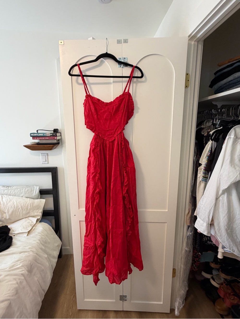 FARM Rio Red Heart Ruffled Open-Back Maxi Dress - Picture 4 of 5